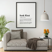 Poster Matthieu 6:33-34 Chercher d'abord