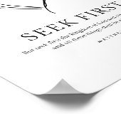 Poster Matthieu 6:33 Cherchez d'abord le Royaume de Dieu (Coin)