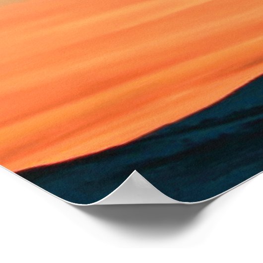 Poster Matthieu 6:34 Coucher de soleil (Coin)