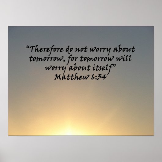 Poster "Matthieu 6:34" par Carter L. Shepard (Devant)