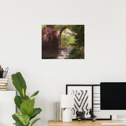 Poster Matthieu 7:7 (Bureau à domicile)