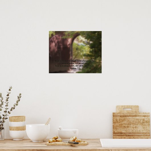 Poster Matthieu 7:7 (Cuisine)