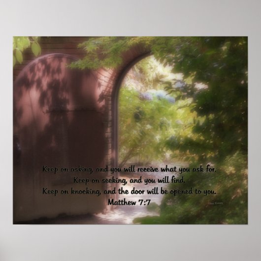 Poster Matthieu 7:7 (Devant)