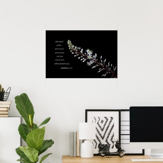 Poster Matthieu 7:7 (Bureau à domicile)