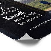 Poster Matthieu 7:7, Demandez et il sera donné (Coin)