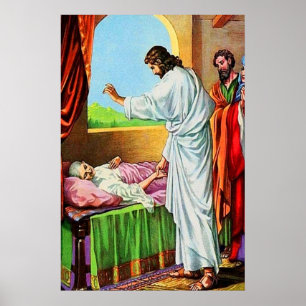 Poster Matthieu 8:14 15 Guérir la Mère de Pierre en droit