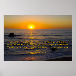 Poster Matthieu 8:25-26