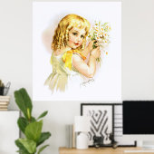 Poster Maud Humphrey : Summer Girl with Daisies (Bureau à domicile)