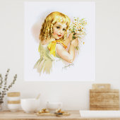 Poster Maud Humphrey : Summer Girl with Daisies (Cuisine)