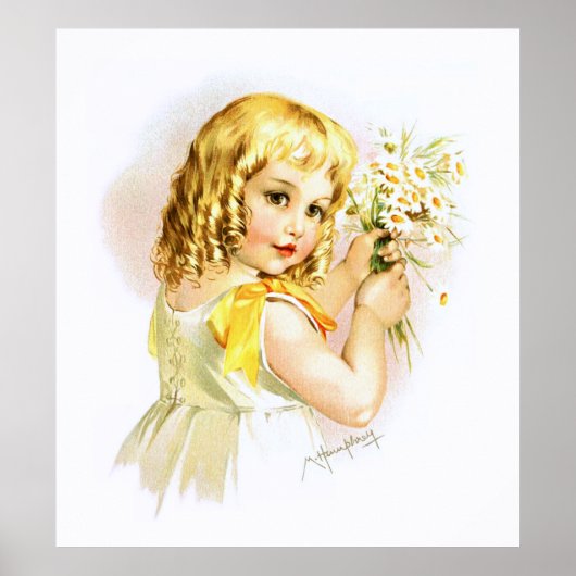 Poster Maud Humphrey : Summer Girl with Daisies (Devant)