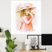 Poster Maud Humphrey : Une fille de printemps dans la plu (Bureau à domicile)