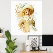 Poster Maud Humphrey : Une fille de printemps sous le cha (Bureau à domicile)