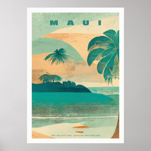 Poster Maui de l'île tropicale (Devant)