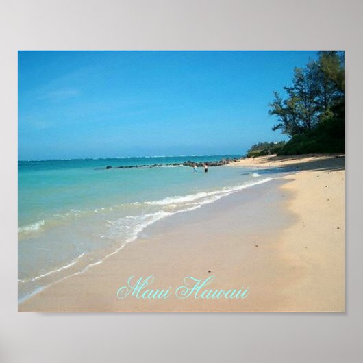 Poster Maui Hawaii 10"x8" (Devant)
