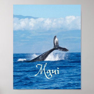 Poster Maui Hawaii Ocean Whale Tail
