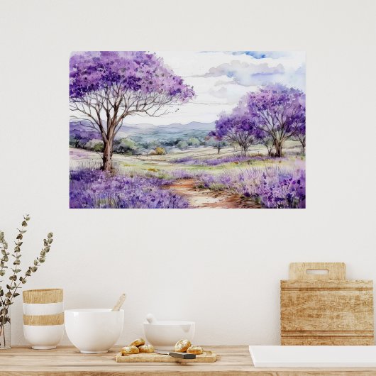 Poster Maui Jacaranda Trees (Cuisine)