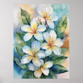 Poster Maui White Plumeria (Devant)