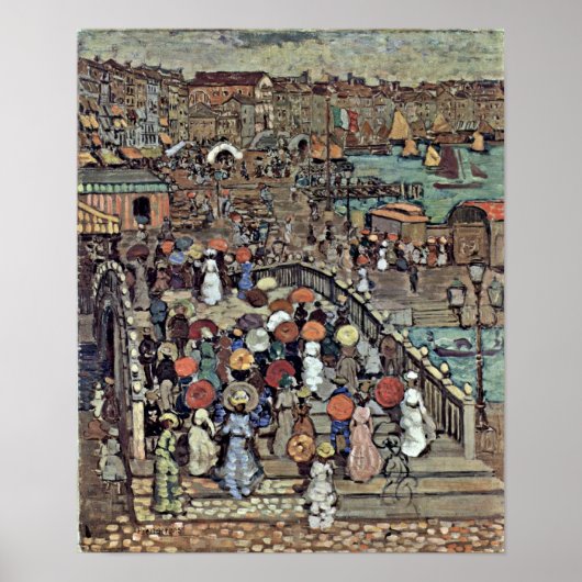 Poster Maurice Brazil Prendergast - Ponte della Paglia (Devant)