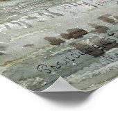 Poster Maurice Brésil Prendergast Parapluies dans la plui (Coin)