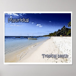 Poster Maurice - Plage tropicale -