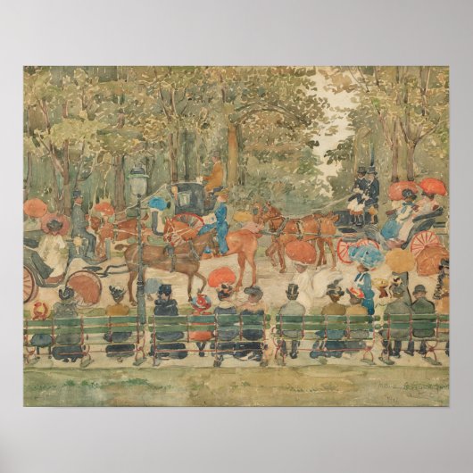 Poster Maurice Prendergast - Central Park, 1901 (Devant)
