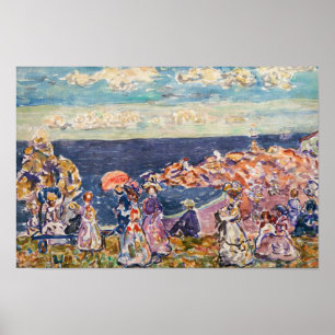 Poster Maurice Prendergast - Sur la plage