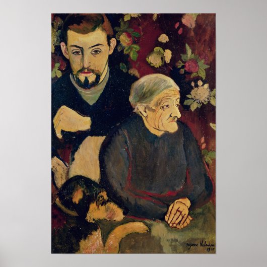 Poster Maurice Utrillo, sa grand-mère et son chien (Devant)