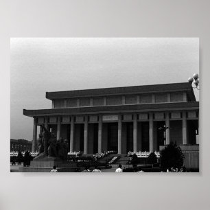 Poster Mausolée de Mao Tse Tung à Pékin en Chine vintage