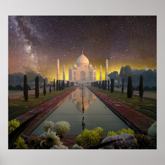 Poster Mausolée taj mahal Inde (Devant)