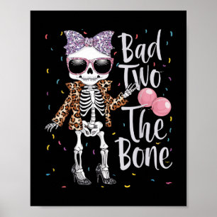 Poster Mauvais Deux L'Os 2e Anniversaire Fille Halloween