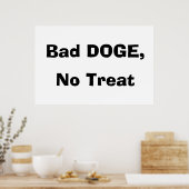 Poster Mauvais DOGE, Pas de Récompense (Cuisine)