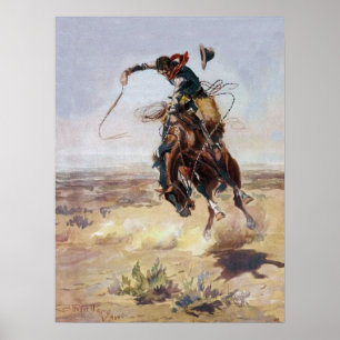 Poster Mauvais Hoss vintage, Charles M. Russell