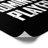 Poster Mauvais joueur de badminton déclaration typographi (Coin)