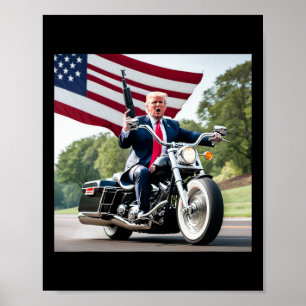 Poster Mauvais motard Trump
