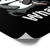 Poster mauvais panda ours avec couteau combat panda noël (Coin)