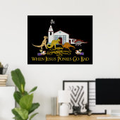 Poster Mauvais poney Jésus (Bureau à domicile)