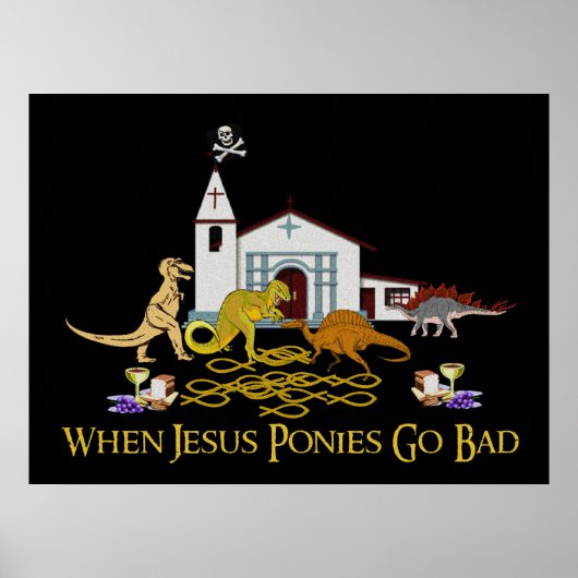 Poster Mauvais poney Jésus (Devant)