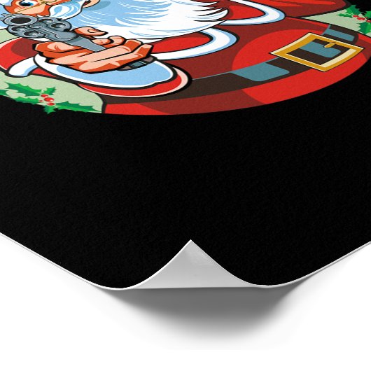 Poster mauvais santa claus avec armes - drôles noël (Coin)