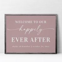 Mauve Bienvenue À Notre Heureux Joyeux Jour Après