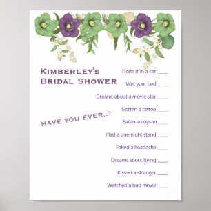 Poster Mauve Boho Floral ✨ jeu le plus drôle