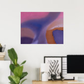 Poster “Mauve Mirage Flow” – Abstrait Rose Bleu Pêche (Bureau à domicile)