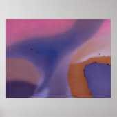 Poster “Mauve Mirage Flow” – Abstrait Rose Bleu Pêche (Devant)