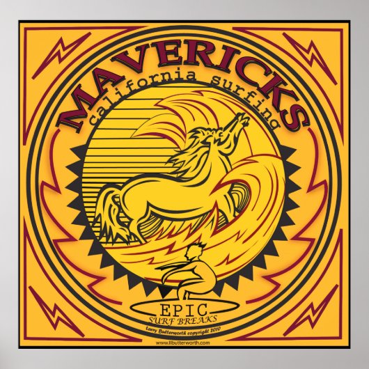 POSTER MAVERICKS CALIFORNIA SURFBREAK SURF (Devant)