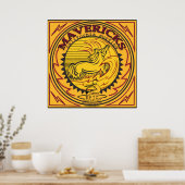 POSTER MAVERICKS CALIFORNIA SURFBREAK SURF (Cuisine)