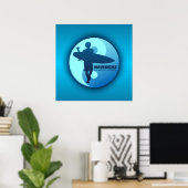 Poster Mavericks - Demi-Moon Bay (Bleu) (Bureau à domicile)