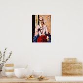 Poster Max Beckmann peinture, Quappi en rose (Cuisine)