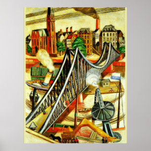 Poster Max Beckmann - The Iron Bridge, fine art painting