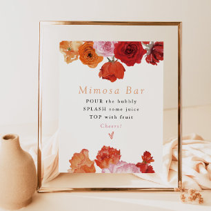 Poster MAX Bright Floral Prosecco Mimosa Bar