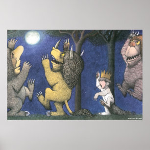 Poster Max et les bêtes sauvages dansant au clair de lune