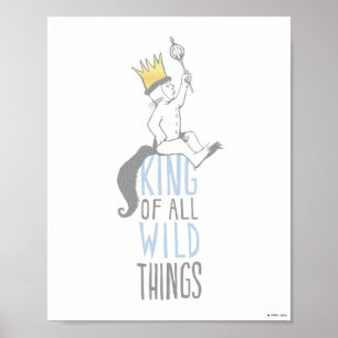 Poster Max Le Roi de toutes les choses sauvages - Bleu